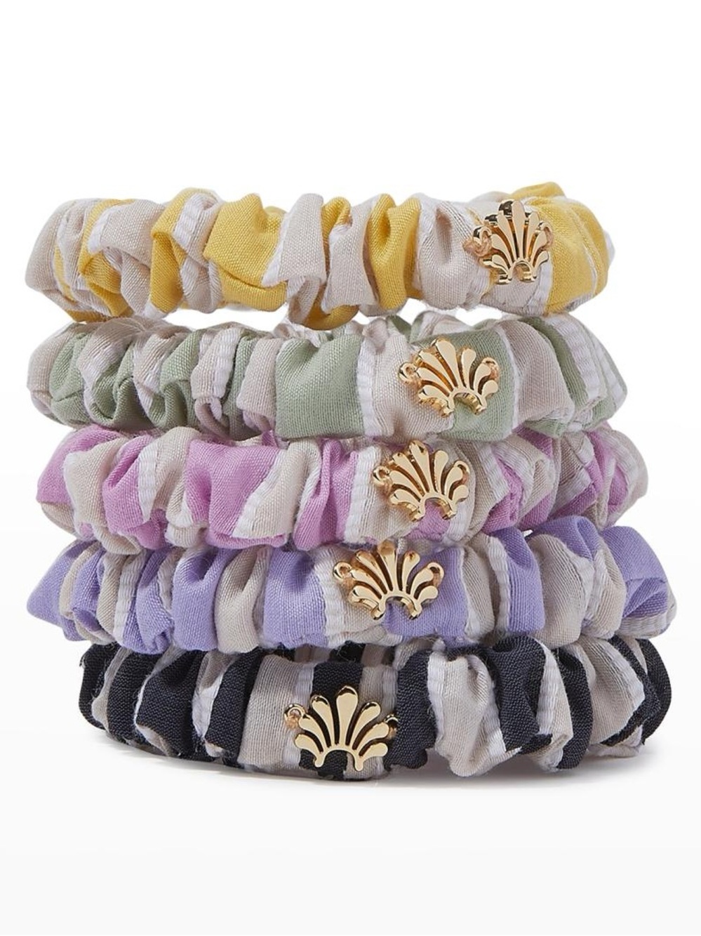 Lele Sadoughi Multicolor Micro Scrunchie Pack Set of 5